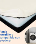 Funda extraíble y compatible con lavadora