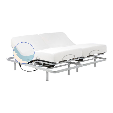 Two -beed orthopedisch tweepersoonsbed met visco tencel -matrassen