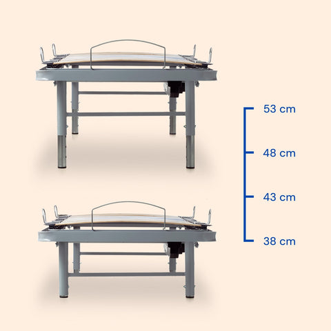 Pack Cama Articulada regulable en altura con Colchón Sanitario Professional HR (105x200 cm, Barandillas)